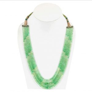 Tsavorite 7 Line Necklace